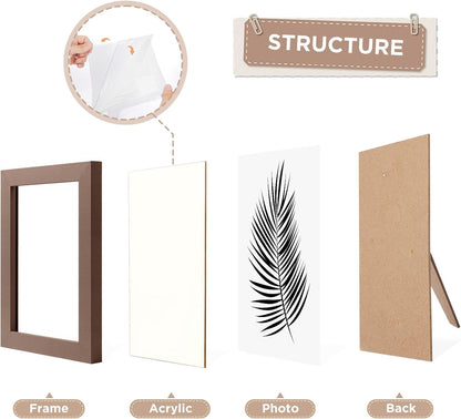 Funtopia Picture Frames, 10 Pack Picture Frames Collage Wall Decor, Gallery Wall Frame Set for Wall or Tabletop Display, Multi-size with 8x10, 5x7, 4x6 Family Photo Frames