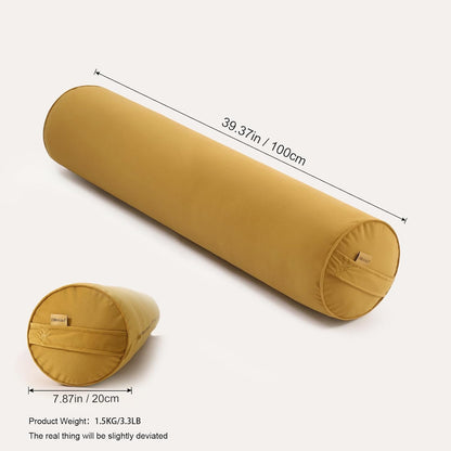Body Pillow for Adults,Long Round Pillow,Big Cylindrical Pillow,Large Full Bolster Pillows for Side Sleepers (Steel Gray, 47.24"*7.87")