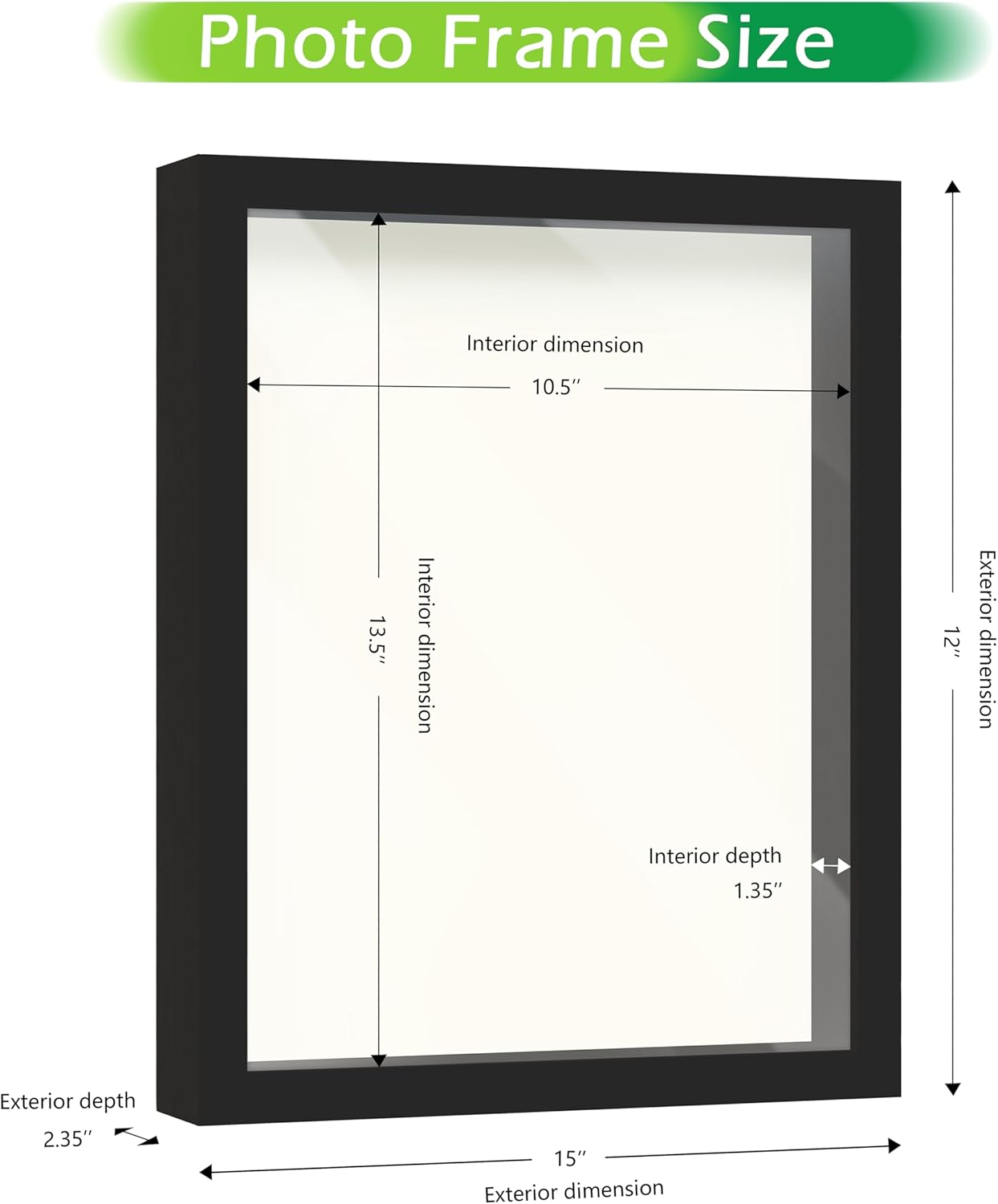 FrameWorks 11” x 14” Dark Oak Wooden Shadow Box Frame – Display Case with Soft Felt Back, Memory Box with Tempered Glass, Display Box with Elegant White Ball Push Pins, Wooden Flower Box