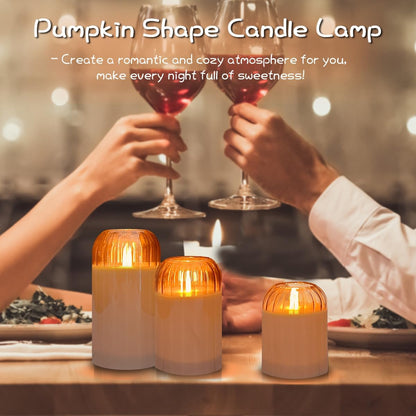 Rechargeable Flameless Glass Pillar Candles–Gifts for Women,–Set of 3, Realistic Flickering LED Light,Remote & Timer, Ideal for Living Room, Bedroom & Festival Wedding Home Party Decor