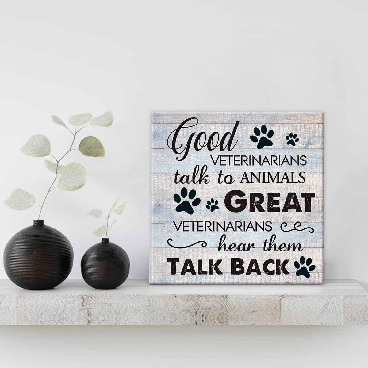 Inspirational Farmhouse Canvas Print Wall Art Decor One Small Positive Thought in the Morning Can Change Your Whole Day Sign Painting Plaque Rustic Home Decoration (8 X 8 Inches, Framed)