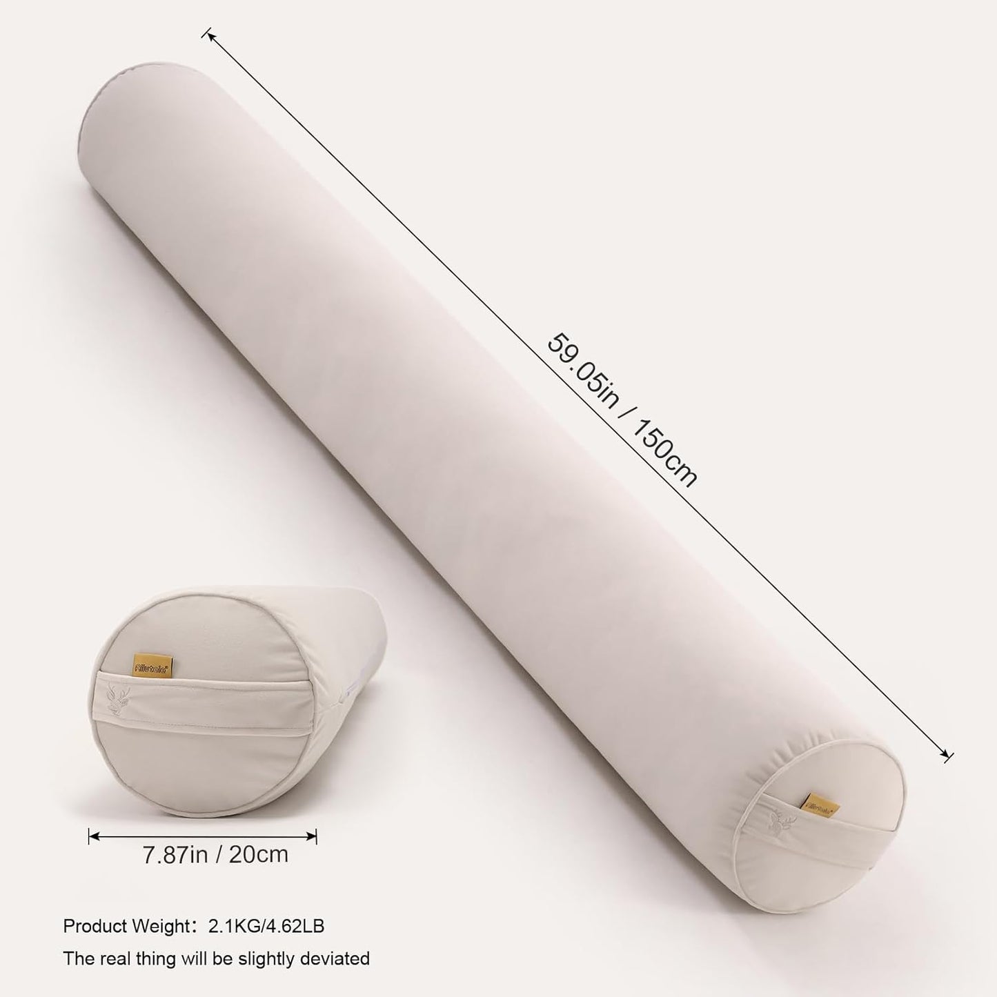 Body Pillow for Adults,Long Round Pillow,Big Cylindrical Pillow,Large Full Bolster Pillows for Side Sleepers (Steel Gray, 47.24"*7.87")