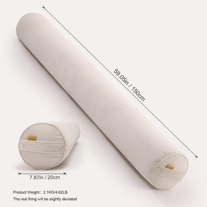 Body Pillow for Adults,Long Round Pillow,Big Cylindrical Pillow,Large Full Bolster Pillows for Side Sleepers (Steel Gray, 47.24"*7.87")