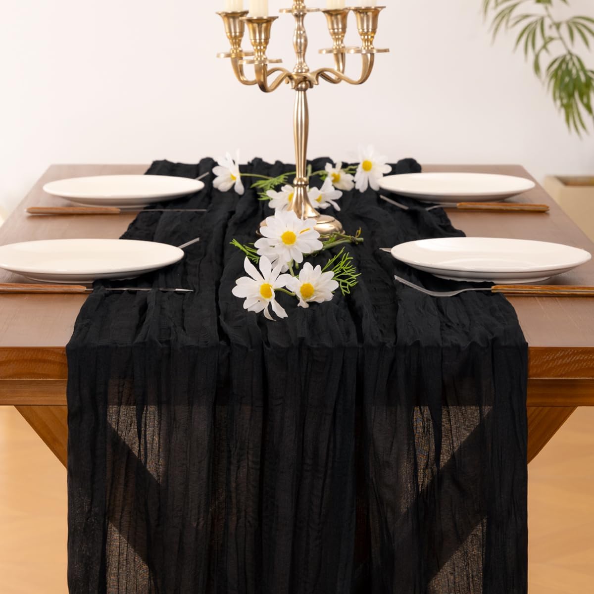 Socomi 3pcs Sage Green Cheesecloth Table Runner Summer Boho Rustic Gauze 120 inch 10FT Cheese Cloth Sheer Runner for Wedding Party Baby Shower Home Decor Holiday Decorations
