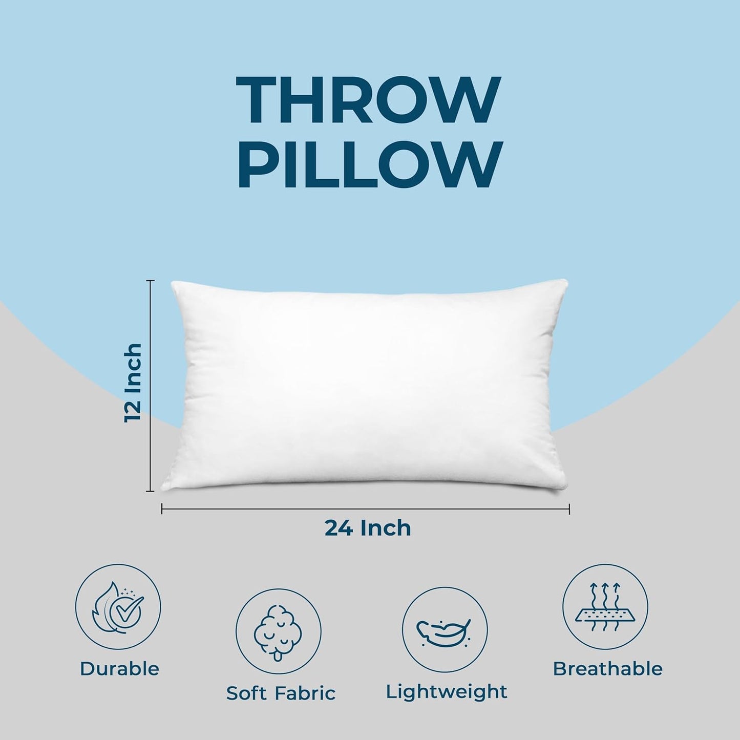 Utopia Bedding Throw Pillows (Set of 4, White) – 18 x 18 Inches Down Alternative Pillows for Bed, Sofa, and Couch - Fluffy Decorative Stuffer Pillow for Indoors & Outdoors