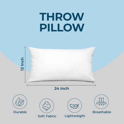 Utopia Bedding Throw Pillows (Set of 4, White) – 16 x 16 Inches Down Alternative Pillows for Bed, Sofa, and Couch - Fluffy Decorative Stuffer Pillow for Indoors & Outdoors