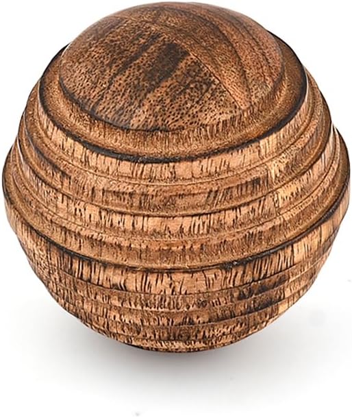 Kimona Decorative Ball Mango Wood Round Balls Set of 3 for Centerpiece or Individual Use (Set of 3), (3" x 3" x 3")