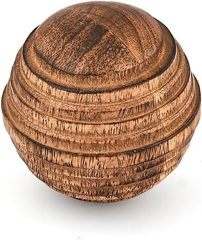 Kimona Decorative Ball Mango Wood Round Balls Set of 3 for Centerpiece or Individual Use (Set of 3), (3" x 3" x 3")