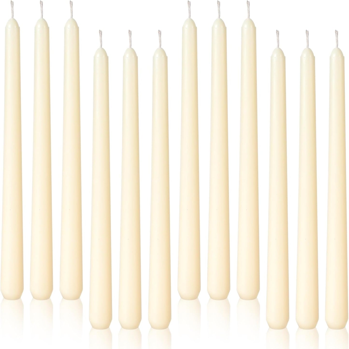 Viyffo Taper Candles, 10 Inch, 4 Pack, Olive Glow – Unscented, Dripless & Smokeless Design, Up to 8 Hour Burn – Long Tall Taper Candlesticks for Wedding, Dinner & Home Decor
