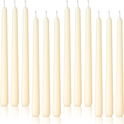 Viyffo Taper Candles, 10 Inch, 4 Pack, Olive Glow – Unscented, Dripless & Smokeless Design, Up to 8 Hour Burn – Long Tall Taper Candlesticks for Wedding, Dinner & Home Decor
