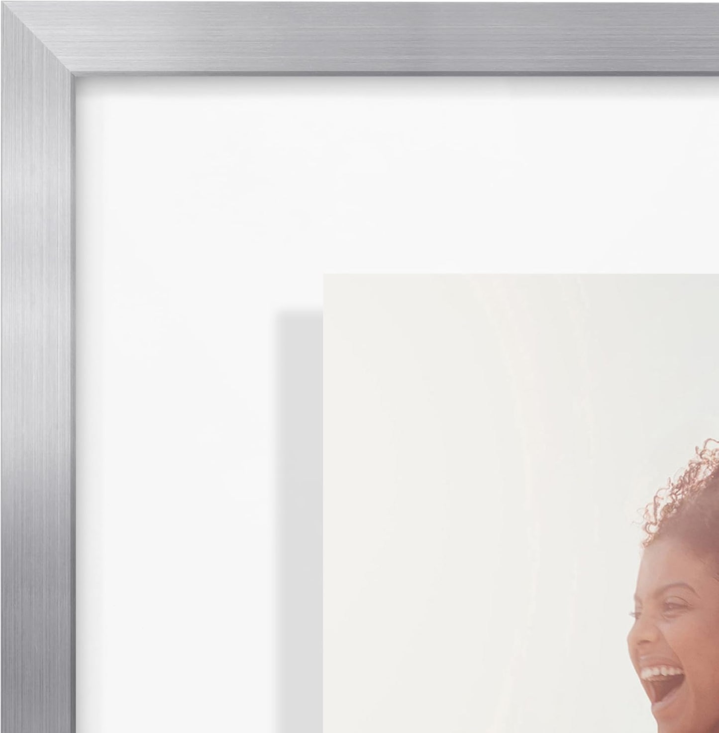 Americanflat Aluminum 11x14 Floating Picture Frame with Shatter-Resistant Glass - Use as 8x10 Picture Frame or Display 11x14 Photo - Signature Float Collection - Photo Frames for Wall Display - Black
