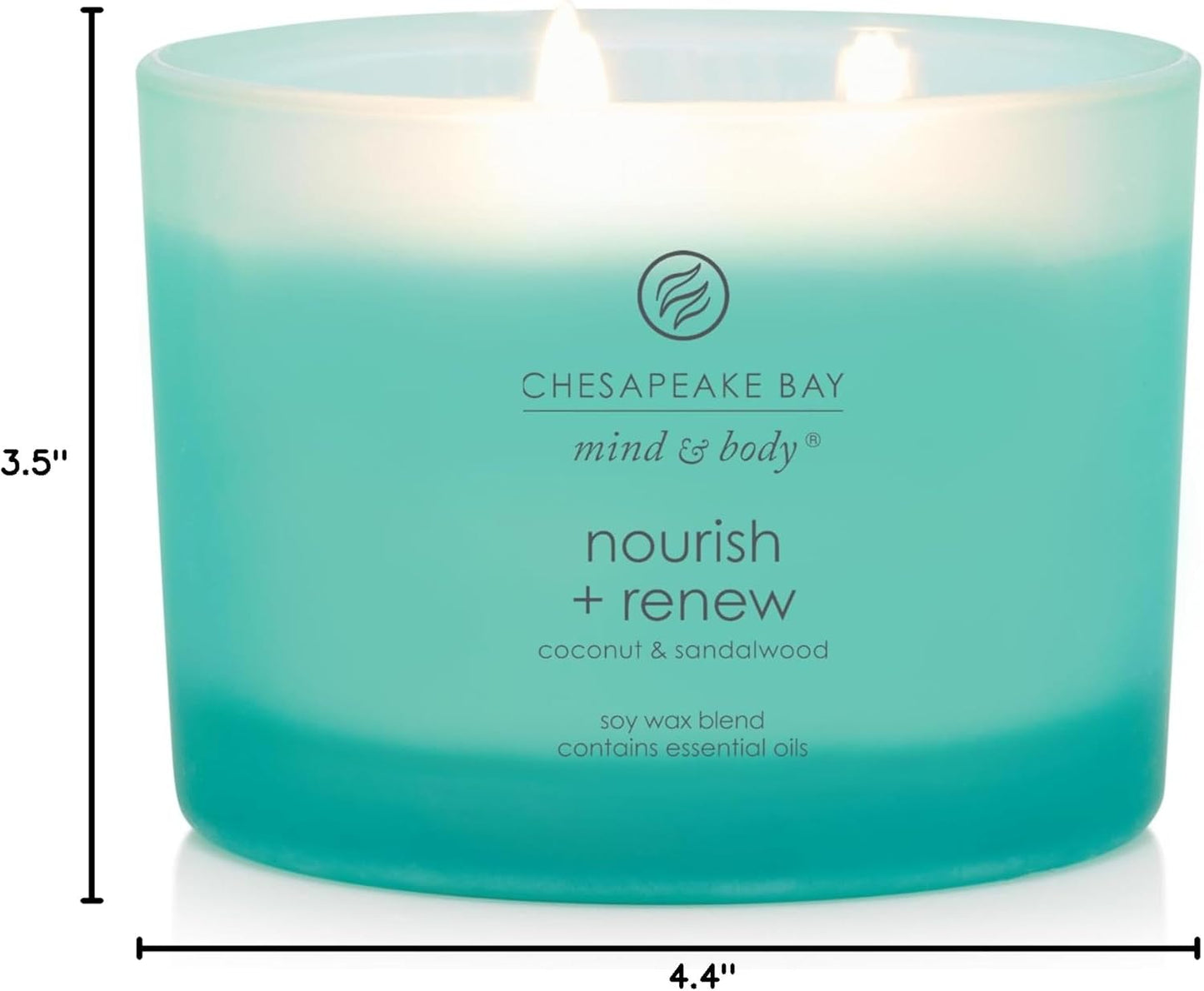 Chesapeake Bay Candle PT40886 Scented Candle Awaken + Invigorate (Lemongrass Eucalyptus) Medium Green Home Décor