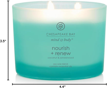 Chesapeake Bay Candle PT40886 Scented Candle Awaken + Invigorate (Lemongrass Eucalyptus) Medium Green Home Décor