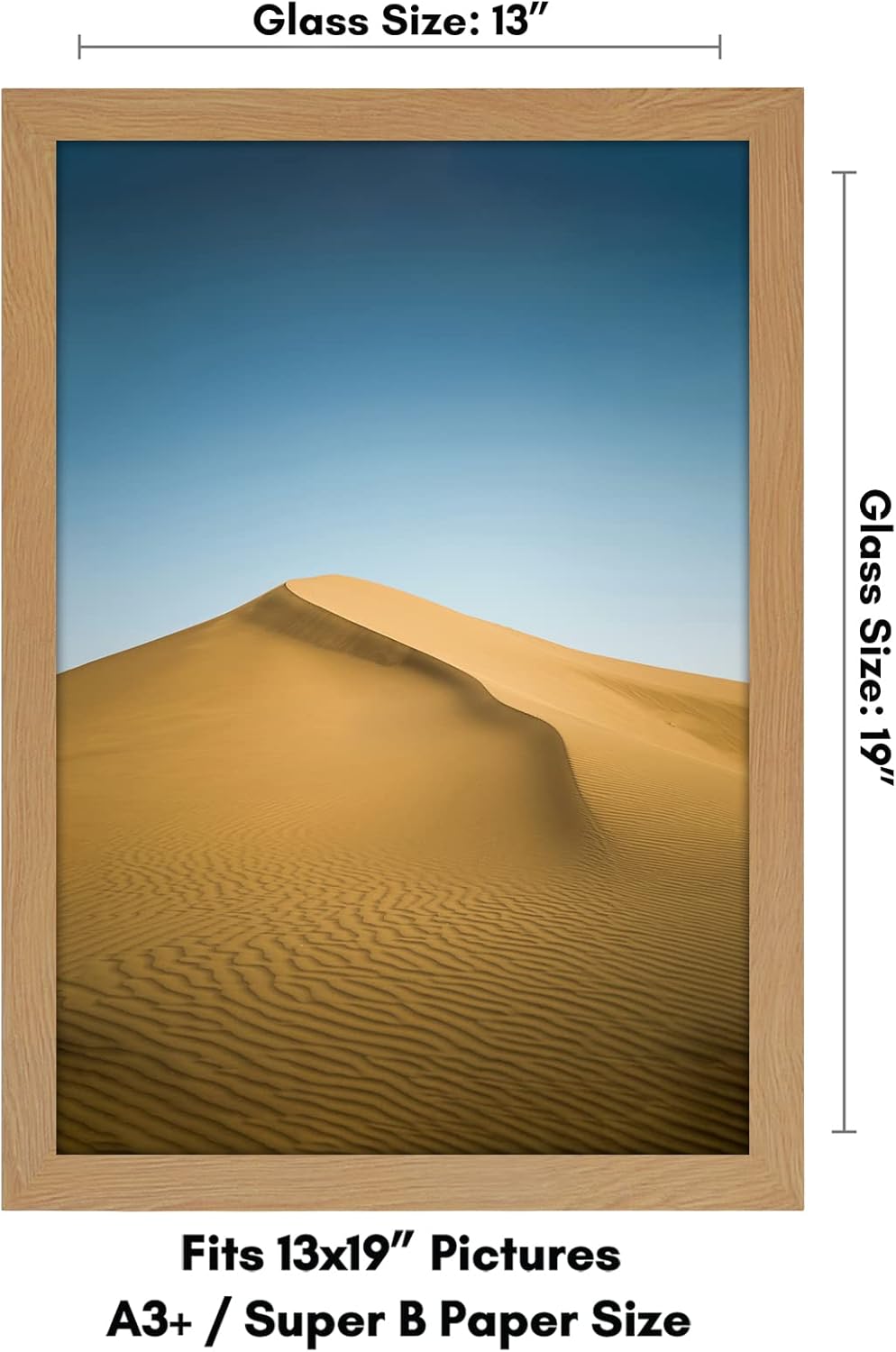 Americanflat 12x18 Poster Frame with Shatter-Resistant Glass - Signature Collection - Gallery-Style Frames Made of Engineered Wood - Photo Frame for Wall Display - Black - Colors A