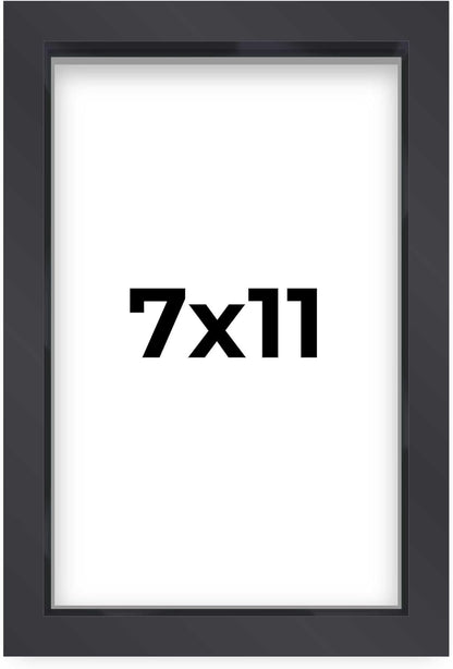 14x14 Shadow Box Black | 3/4" Depth of Usable Space | Solid Wood Pine | Includes UV Resistant Acrylic Plexiglass, Acid-Free Backing & Hanging Hardware | Made to Order in USA - Colors D