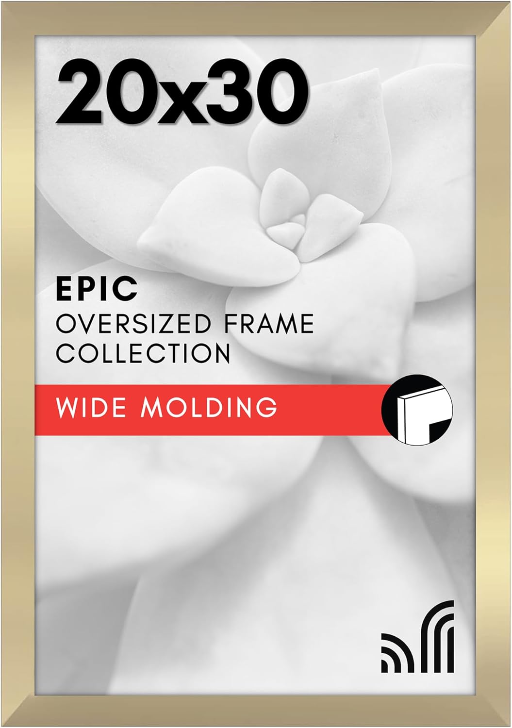 Americanflat 16x20 Picture Frame with Polished Plexiglass - Black Picture Frame - Wide Photo Frames Made of Engineered Wood for Vertical or Horizontal Wall Display - Epic Collection - Black - Colors C