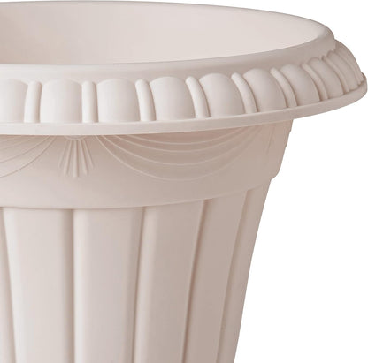 Arcadia Garden Products PL10CP Classic Traditional Plastic Urn Planter Indoor/Outdoor, 15" x 13", Brushed Copper