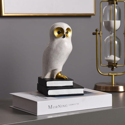 Book Ends for Shelves, Owl Decorative Bookends Bronze Bird Book Stopper Unique Kids Book Holders with Anti-Slip Base Luxurious Bookends for Kids Rooms Office Home Decor(Bronze)
