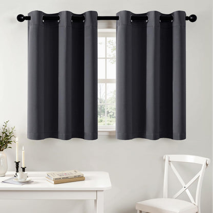 MIULEE Blackout Curtains for Bedroom Living Room 2 Panels, Thermal Insulated Room Darkening Drapes Grommet Noise Reducing Light Blocking Window Treatments 63 Inches Long 40x63 Inch Black - Colors A