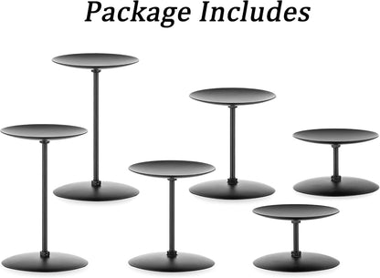 Pillar Candle Holders Candelabra Gold - Set of 12 Bulk Candle Stand Iron Plate Minimalism Modern Home Mantel Dinning Table Decorations Centerpiece for Wedding, Party, Housewarming, Events