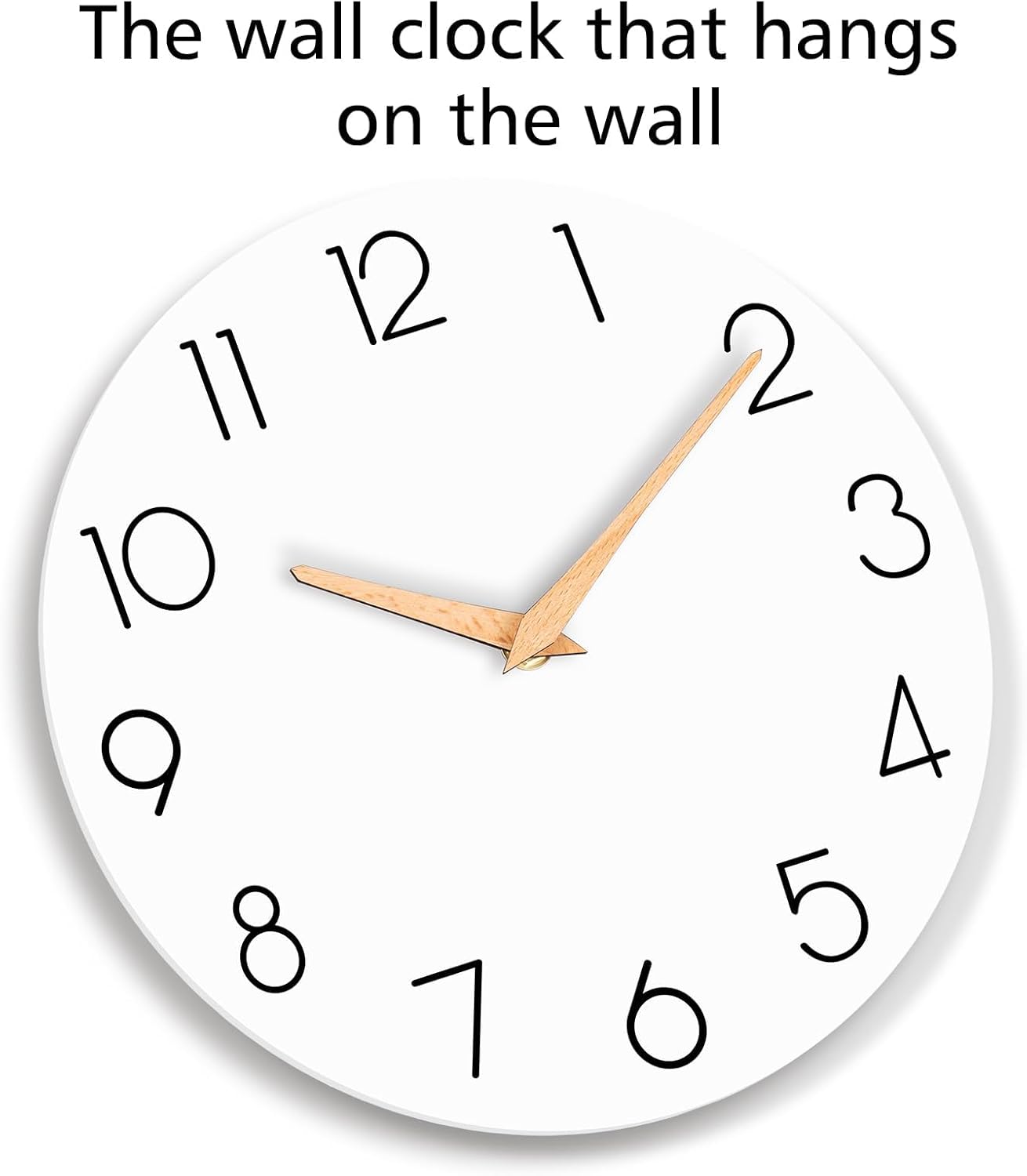 cicininc Wall Clock, Gray Silent Non-Ticking, Decorative Battery Operated Wall Clocks for Bedroom, Kitchen, Home, Office, School, Hotel (8 Inch)