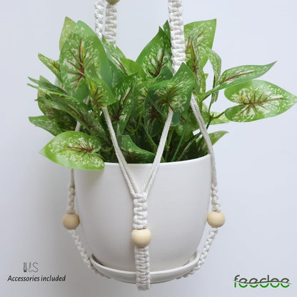 feedee Macrame Plant Hangers Indoor Macrame Hanging Planters for Indoor Plants, 6 Pack Hanging Plant Holders Indoor Hanging, Macromay Plant Hangers for Indoor Plant Hanger, Outdoor Flower Pots Holder