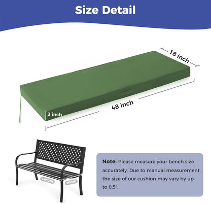 IPYNBAP Outdoor Bench Cushions for Outdoor Furniture, 48x18x3 Inch, Waterproof Bench Pillow, Fade Resistant Long Bench Seat Pads for Garden, Indoor, Porch Swing, Navy Blue