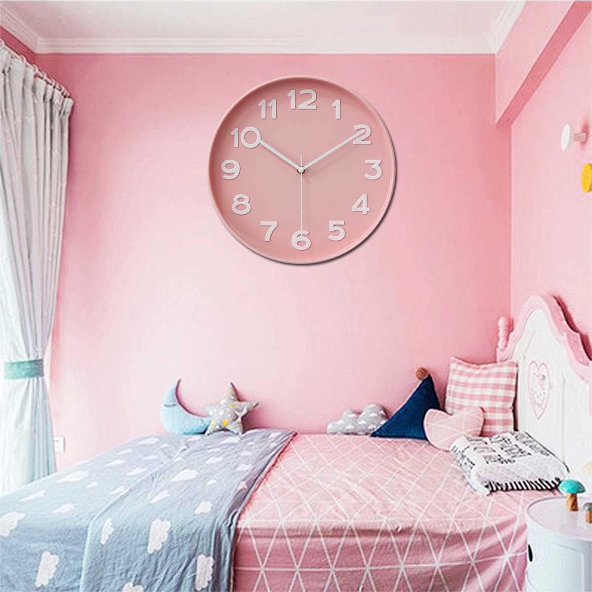 HZDHCLH Wall Clocks Battery Operated,12 inch Silent Non Ticking Modern Wall Clock for Living Room Bedroom Kitchen Office Classroom Decor (Olive Green and Gold)