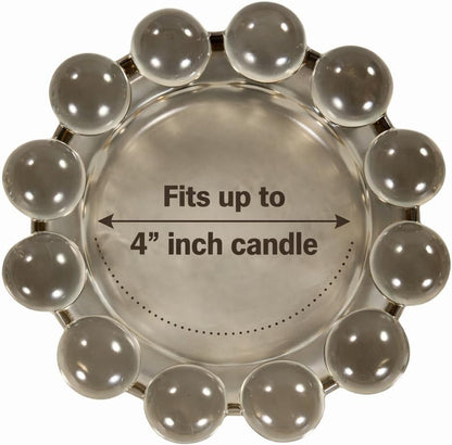 Alice Lane Original Bubble Candle Dish – Chic Smoky Glass Candle Dish for Home Decor – Decorative Modern Candle Holder for Small Candles & Diffusers