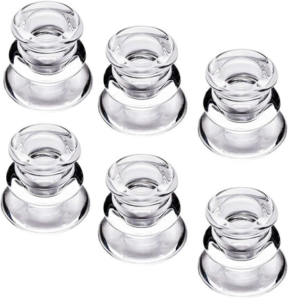 Clear Glass Candlestick Holders, Set of 2 Taper Candle Holders for Wedding, Decoration and Dinning