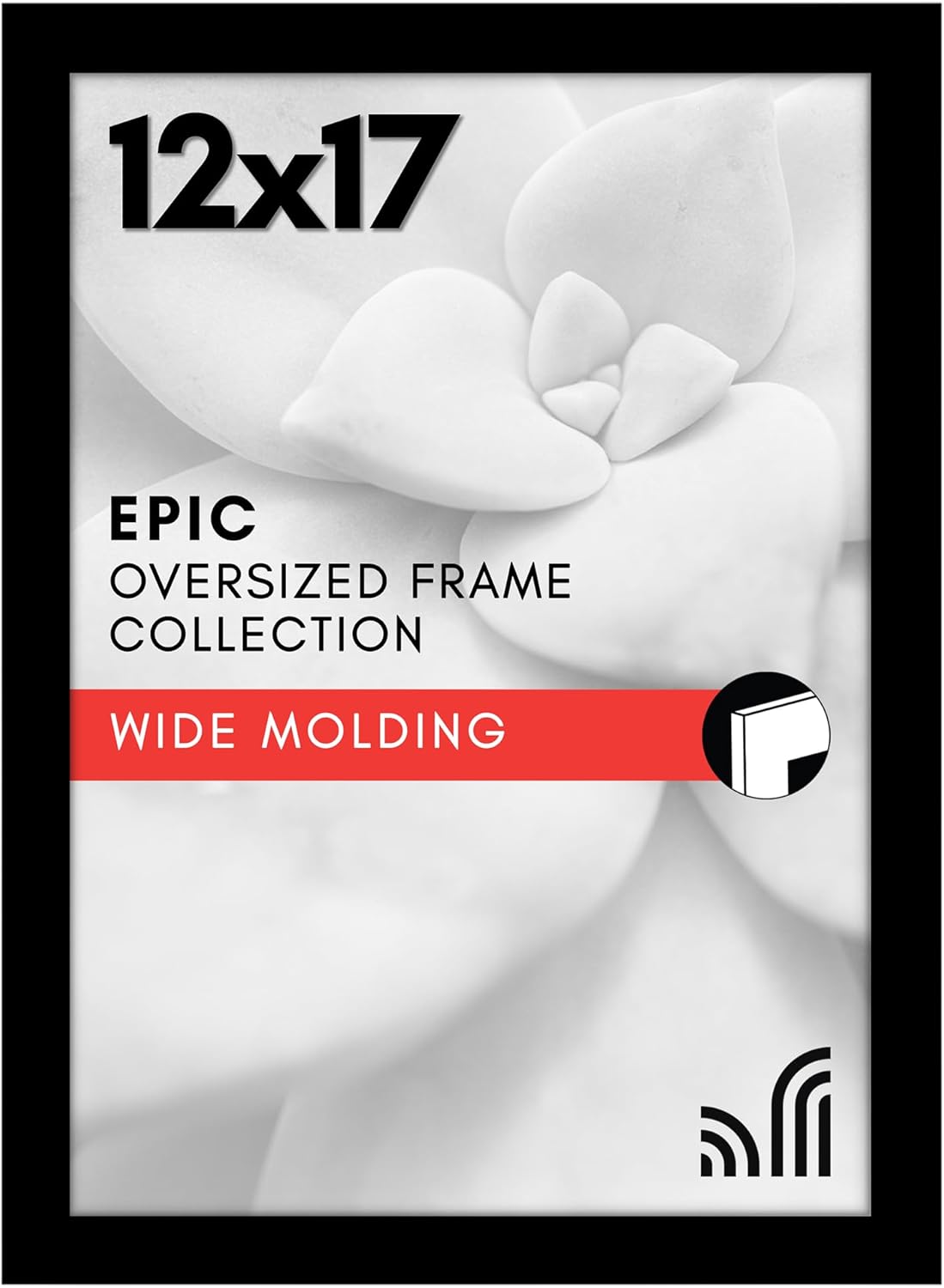Americanflat 16x20 Picture Frame with Polished Plexiglass - Black Picture Frame - Wide Photo Frames Made of Engineered Wood for Vertical or Horizontal Wall Display - Epic Collection - Black - Colors A