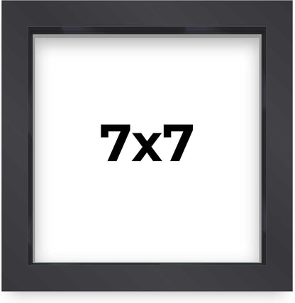 14x14 Shadow Box Black | 3/4" Depth of Usable Space | Solid Wood Pine | Includes UV Resistant Acrylic Plexiglass, Acid-Free Backing & Hanging Hardware | Made to Order in USA - Colors B