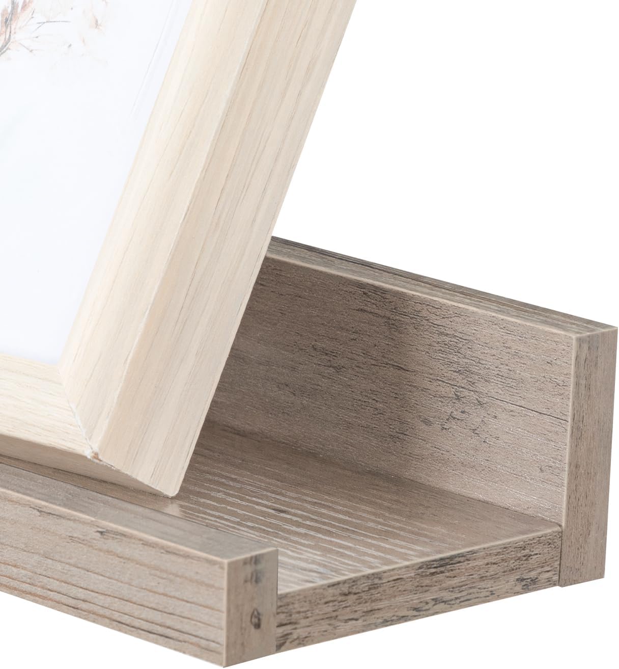 HOOBRO Floating Shelves, Wall Shelf Set of 3, 35.4 Inches Hanging Shelf with Raised Edge and Invisible Brackets, for Bathroom, Bedroom, Kitchen, Office, Living Room Decor, Rustic Brown BF90BJ01