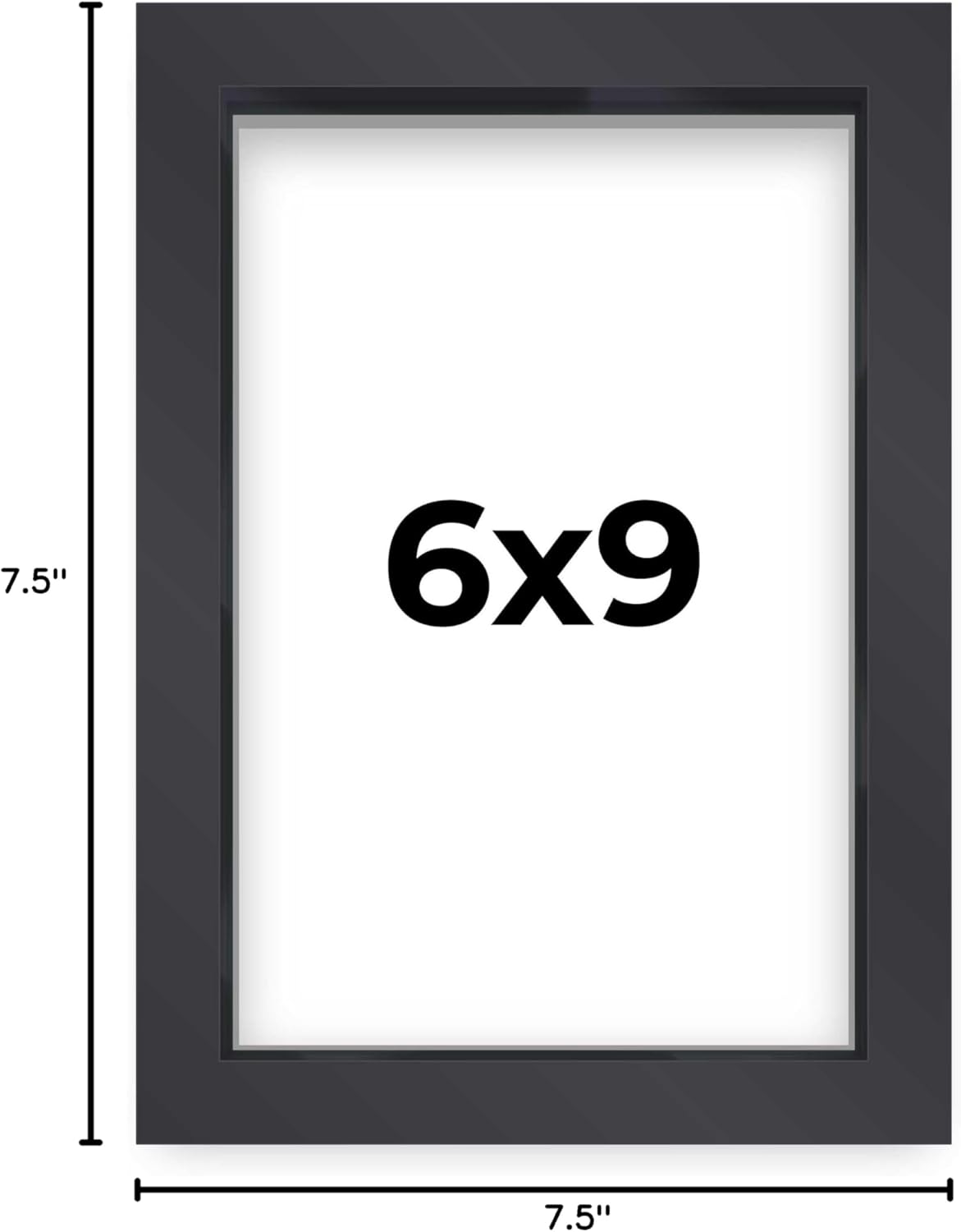 14x14 Shadow Box Black | 3/4" Depth of Usable Space | Solid Wood Pine | Includes UV Resistant Acrylic Plexiglass, Acid-Free Backing & Hanging Hardware | Made to Order in USA - Colors E
