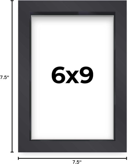 14x14 Shadow Box Black | 3/4" Depth of Usable Space | Solid Wood Pine | Includes UV Resistant Acrylic Plexiglass, Acid-Free Backing & Hanging Hardware | Made to Order in USA - Colors E