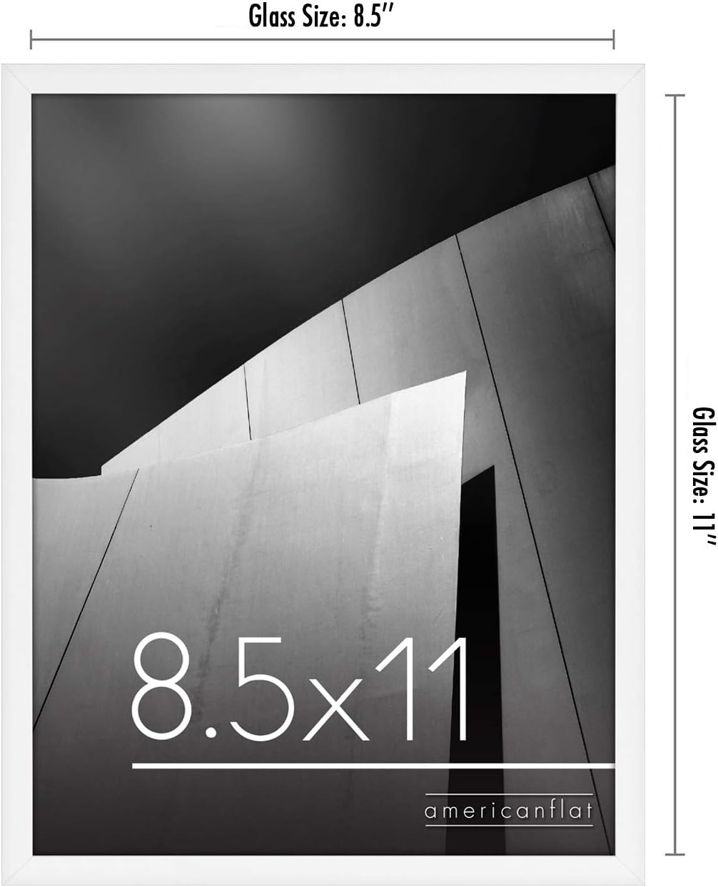 Americanflat 24x36 Poster Frame with Polished Plexiglass - Streamline Collection - Thin Border Picture Frame for Wall Display - Hanging Hardware Included - Black - Colors D