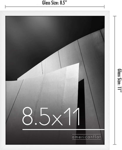 Americanflat 24x36 Poster Frame with Polished Plexiglass - Streamline Collection - Thin Border Picture Frame for Wall Display - Hanging Hardware Included - Black - Colors D