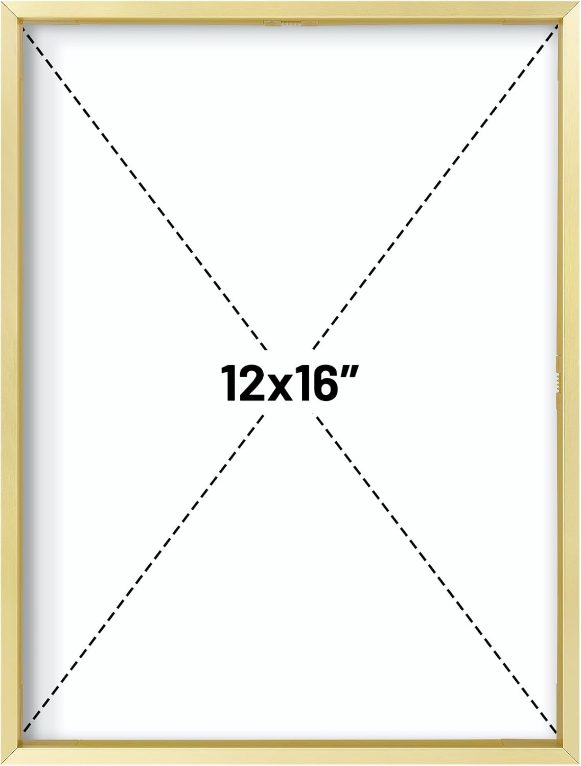 Frametory, Floating Picture Frame 12x16 - Black Aluminum Metal Photo Frame - Real Glass of Front - for Wall Mount Display