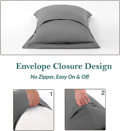 Euro Sham Covers 26x26 Set of 2 White 600 Thread Count 100% Egyptian Cotton Pack of 2 Euro 26x26 Pillow Covers Cushion Cover Cases Soft Skin Friendly European Size Decorative Square Pillow Shams
