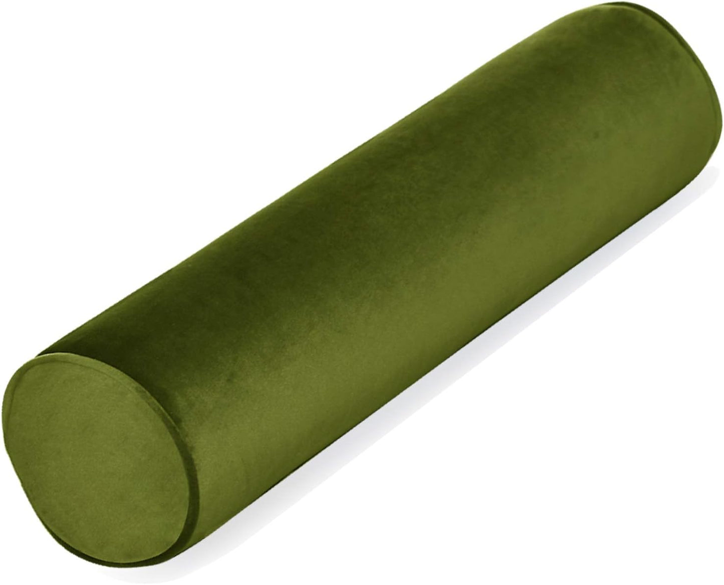 Tinbolunce Memory Foam Roll Pillow for Knee/Leg/Neck - Full Moon Bolster/Round Cylinder Pillow for Sleeping on Side or Back - Removable Cooling Cover Length 18" x 6" Diameter (Navy Blue)