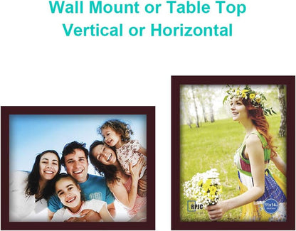 RPJC 5x7 Picture Frames Made of Solid Wood High Definition Glass for Table Top Display and Wall Mounting Photo Frame Black