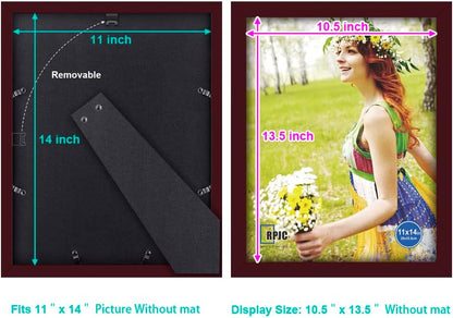 RPJC 5x7 Picture Frames Made of Solid Wood High Definition Glass for Table Top Display and Wall Mounting Photo Frame Black