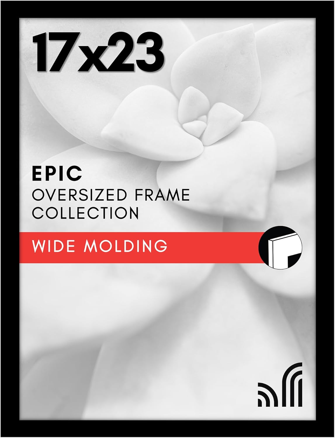 Americanflat 16x20 Picture Frame with Polished Plexiglass - Black Picture Frame - Wide Photo Frames Made of Engineered Wood for Vertical or Horizontal Wall Display - Epic Collection - Black - Colors B