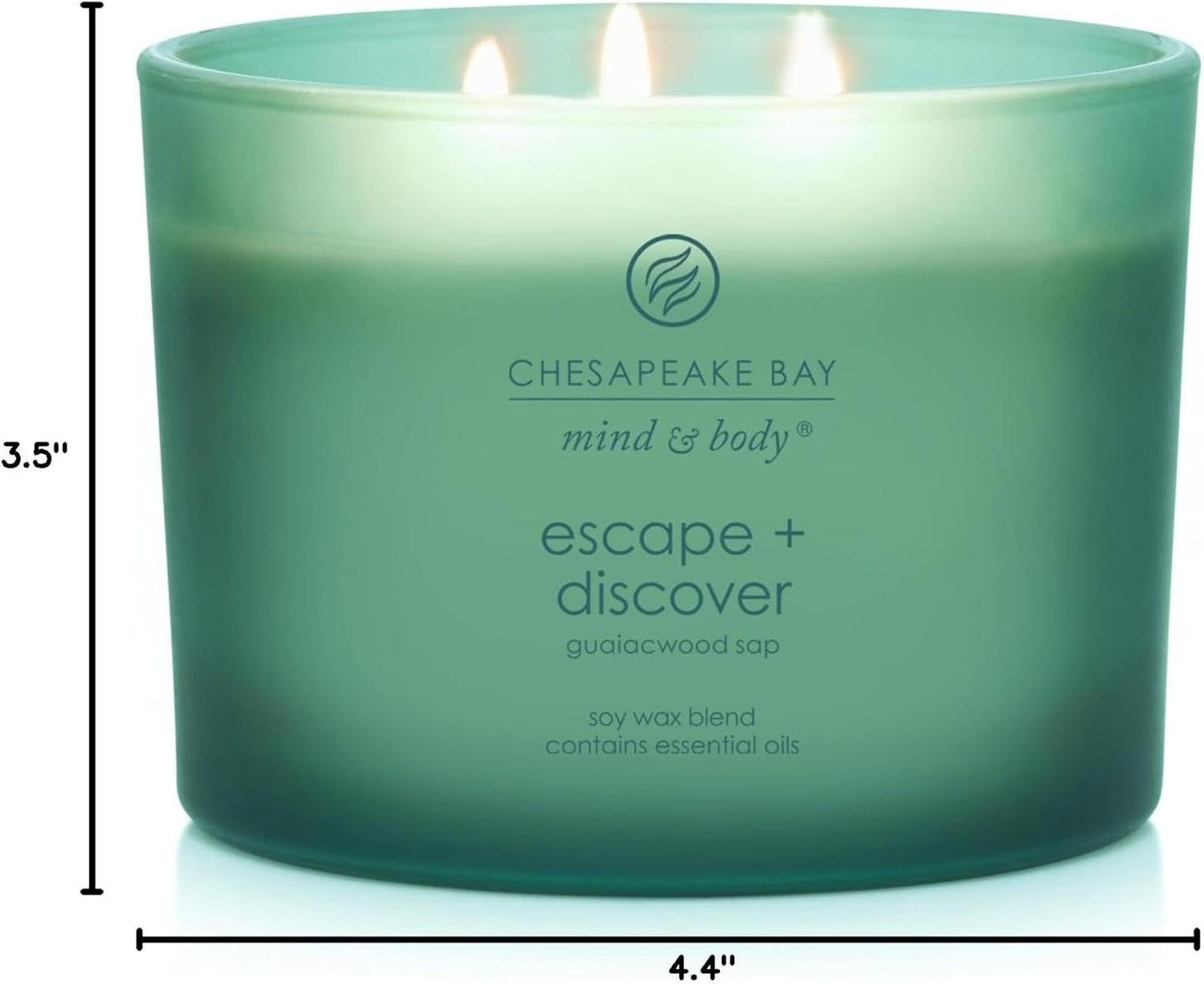Chesapeake Bay Candle PT40886 Scented Candle Awaken + Invigorate (Lemongrass Eucalyptus) Medium Green Home Décor