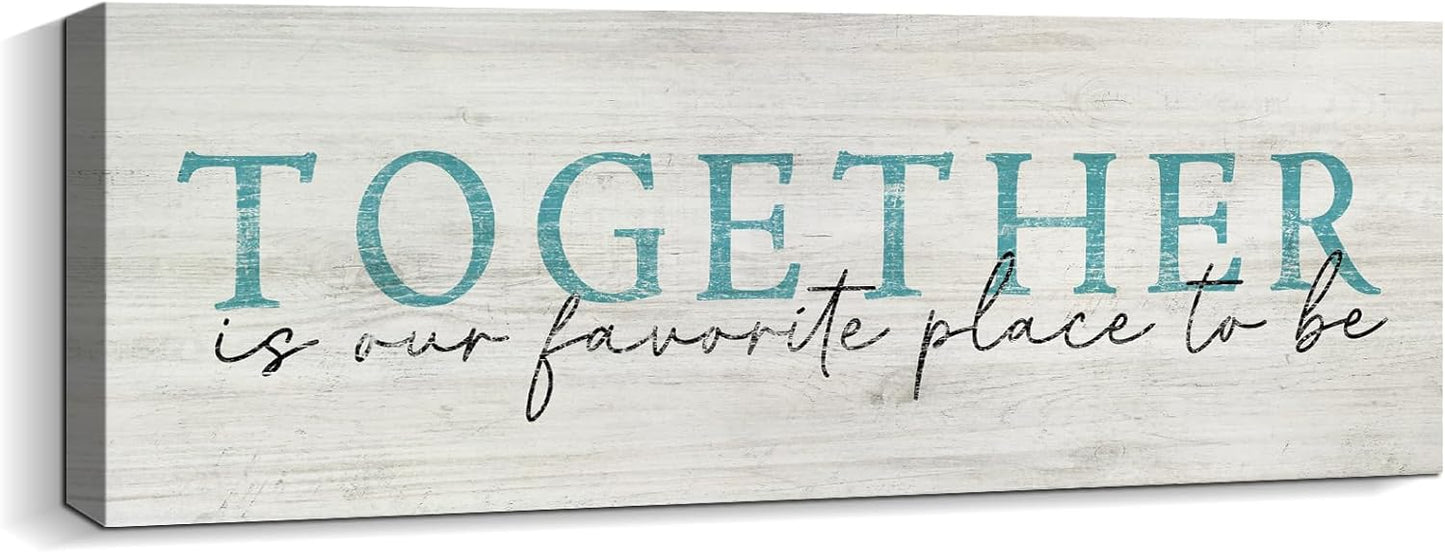 Quotes Wall Decor Enjoy the Little Things Sign Family Wall Signs Canvas Prints Rustic Wooden Wall Art Wood Pictures for Living Room Bedroom Office Home Decor, 6 X 17 Inch Framed