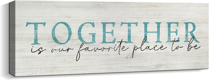 Quotes Wall Decor Enjoy the Little Things Sign Family Wall Signs Canvas Prints Rustic Wooden Wall Art Wood Pictures for Living Room Bedroom Office Home Decor, 6 X 17 Inch Framed