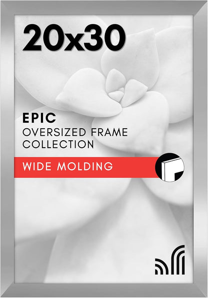 Americanflat 16x20 Picture Frame with Polished Plexiglass - Black Picture Frame - Wide Photo Frames Made of Engineered Wood for Vertical or Horizontal Wall Display - Epic Collection - Black - Colors C