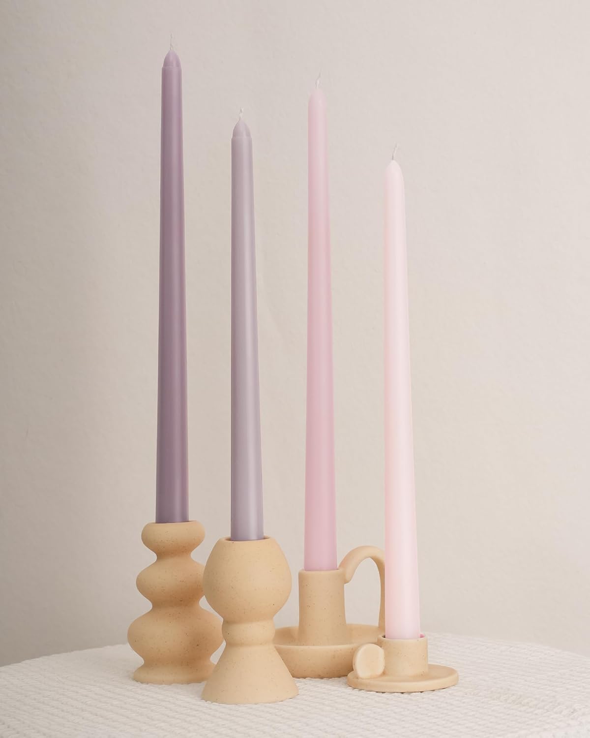 Viyffo Taper Candles, 12 Inch, 12 Pack, Brown – Unscented, Smokeless Design, Up to 8-Hour Burn – Tall Candlesticks for Table Decor, Weddings & Dinners