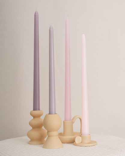 Viyffo Taper Candles, 12 Inch, 12 Pack, Brown – Unscented, Smokeless Design, Up to 8-Hour Burn – Tall Candlesticks for Table Decor, Weddings & Dinners