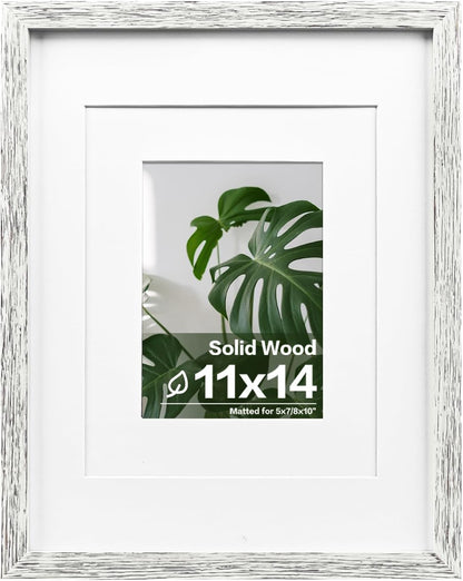 Egofine 12x16 Picture Frame Black, Covered by Plexiglass Made of Solid Wood, Display Pictures 9x12 and 11x14 with Mat or 12x16 Without Mat, for Wall Mounting Photo Frame - Colors B